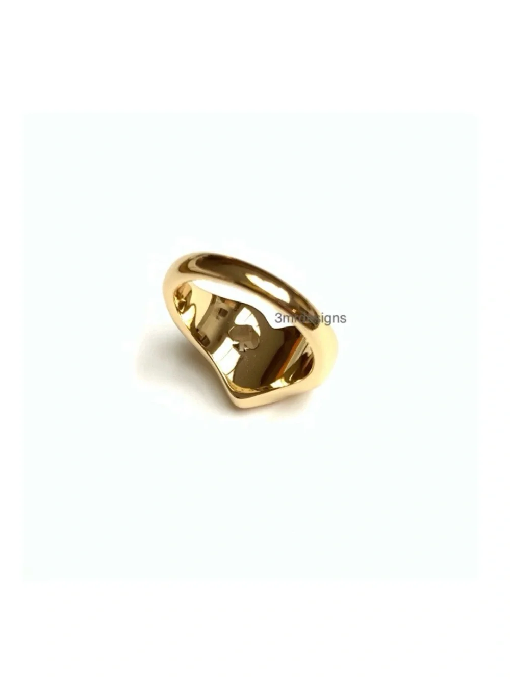 NWT Kate Spade ♠️ HEART & CUTOUT SPADE 12-K Gold Plated Signet Ring